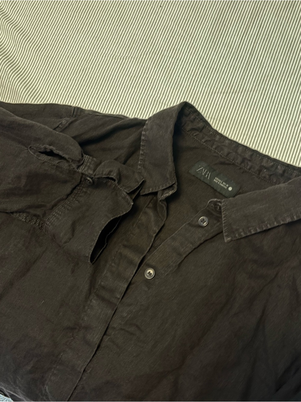 Zara linen set -chocolate brown - Elastic Waist - Picture 9 of 9